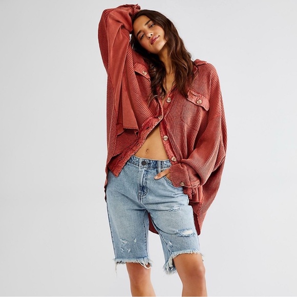 Free People SCOUT THERMAL BUTTON UP JACKET - Picture 1 of 6
